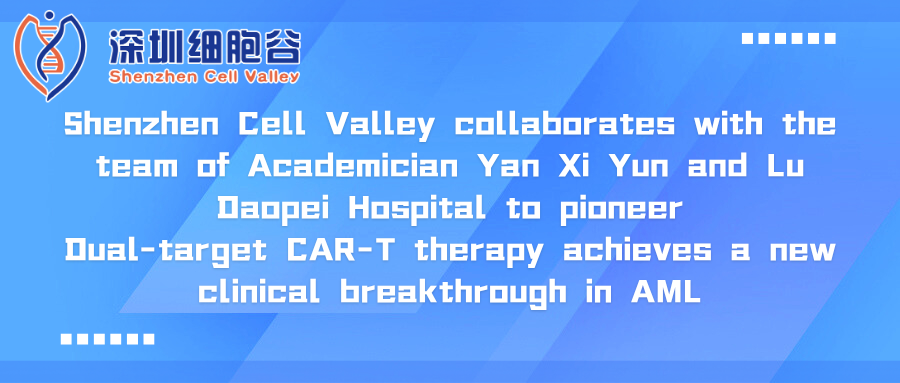 Shenzhen Cell Valley collaborates with the team of Academician Yan Xi Yun and Lu Daopei Hospital to pioneer  Dual-target CAR-T therapy achieves a new clinical breakthrough in AML